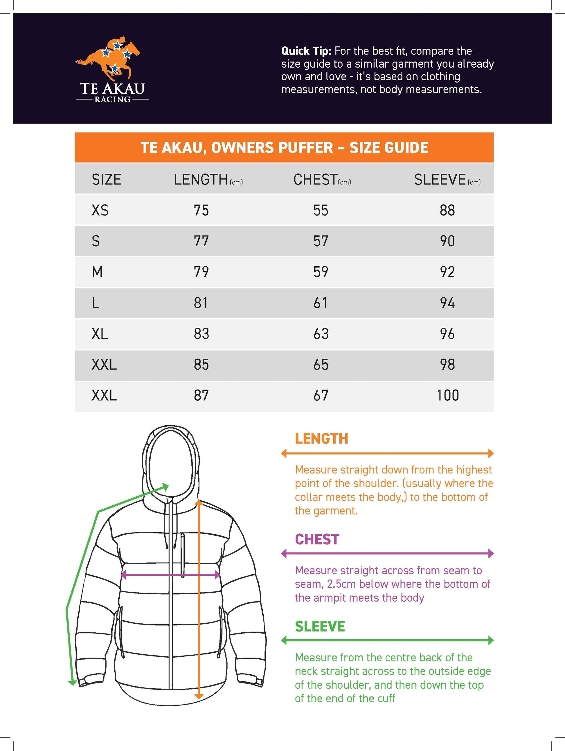 Te Akau Limited Edition Legacy Puffer Jacket